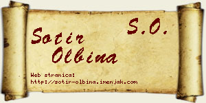 Sotir Olbina vizit kartica